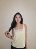 Yellow lace trimmed