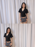 Black backless lace